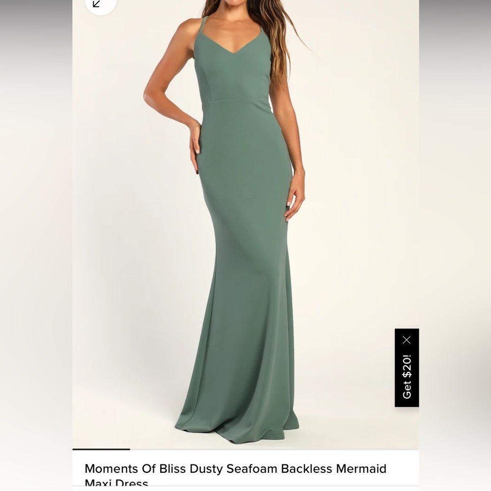 Lulus dusty seafoam dress in medium